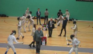 Ladies foil and epee action